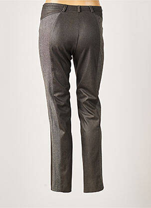 Pantalon droit fermeture zippée sous rabat boutonné taille normale violet MERI & ESCA femme