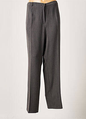 Pantalon droit taille élastique taille normale gris FRANCE RIVOIRE femme