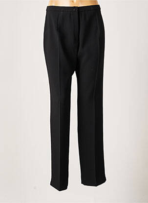 Pantalon large fermeture zippée sous rabat boutonné taille normale noir FRANCE RIVOIRE femme