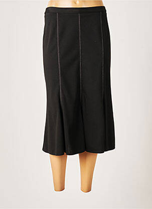 Jupe mi-longue stretch noir FRANCE RIVOIRE femme
