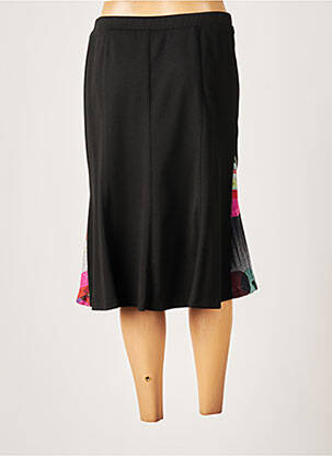 Jupe mi-longue stretch noir FRANCE RIVOIRE femme