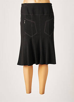 Jupe mi-longue stretch noir GUY DUBOUIS femme