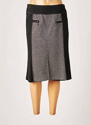 Jupe mi-longue coupe droite gris IMPULSION femme