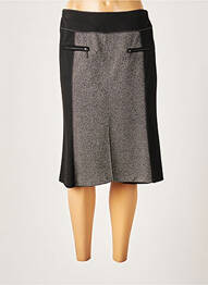 Jupe mi-longue coupe droite gris IMPULSION femme