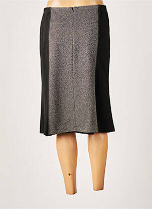 Jupe mi-longue coupe droite gris IMPULSION femme