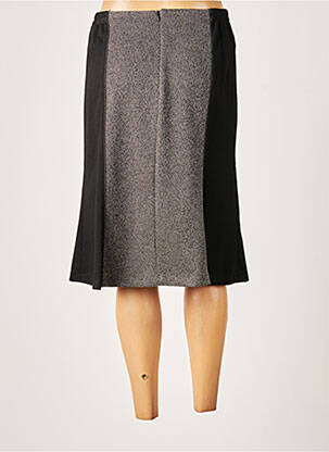 Jupe mi-longue coupe droite gris FRANCE RIVOIRE femme
