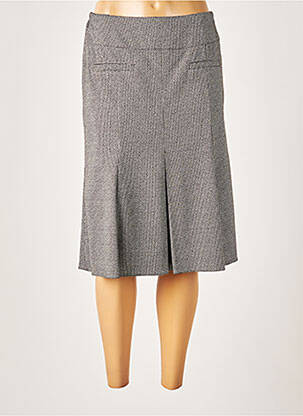 Jupe mi-longue coupe évasée gris FRANCE RIVOIRE femme