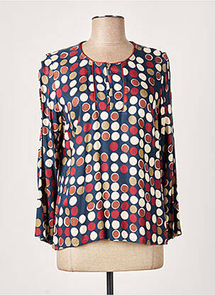 Blouse col rond manches longues bleu GUY DUBOUIS femme
