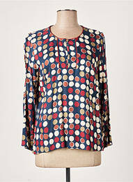 Blouse col rond manches longues bleu GUY DUBOUIS femme