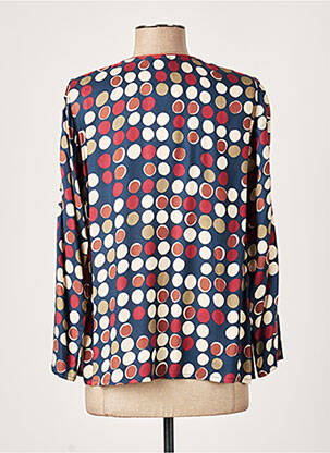 Blouse col rond manches longues bleu GUY DUBOUIS femme