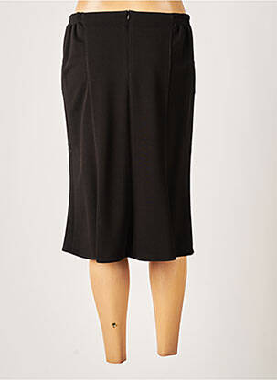 Jupe mi-longue coupe droite évasée sur le bas noir FRANCE RIVOIRE femme