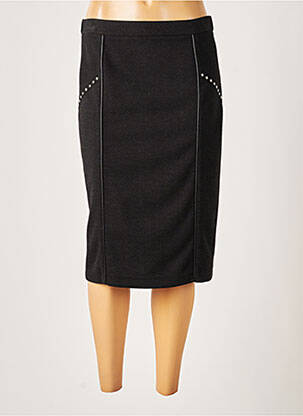 Jupe mi-longue taille normale noir GUY DUBOUIS femme