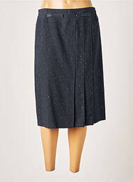 Jupe mi-longue coupe droite bleu FRANCE RIVOIRE femme