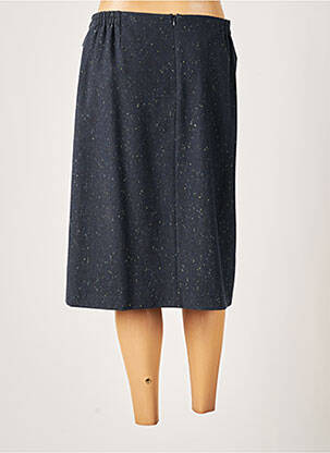 Jupe mi-longue coupe droite bleu FRANCE RIVOIRE femme