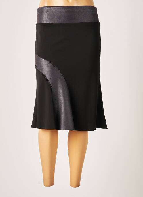 Jupe mi-longue taille normale noir GUY DUBOUIS femme