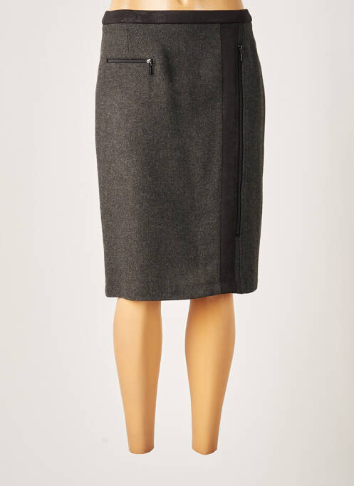 Jupe mi-longue taille normale gris GUY DUBOUIS femme