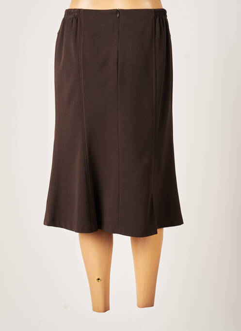 Jupe mi-longue marron FRANCE RIVOIRE pour femme