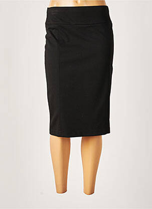 Jupe mi-longue stretch noir FRANCE RIVOIRE femme