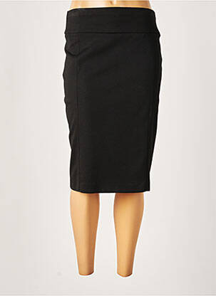 Jupe mi-longue coupe droite noir FRANCE RIVOIRE femme