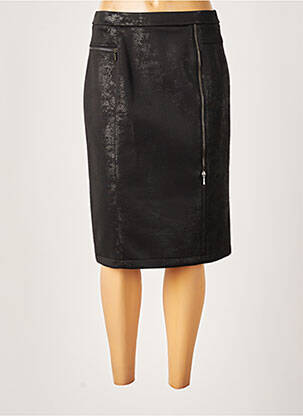 Jupe mi-longue coupe droite noir FRANCE RIVOIRE femme