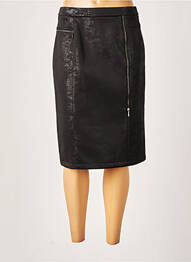 Jupe mi-longue coupe droite noir FRANCE RIVOIRE femme