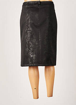 Jupe mi-longue coupe droite noir FRANCE RIVOIRE femme