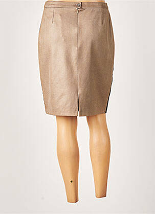 Jupe mi-longue coupe droite beige MERI & ESCA femme