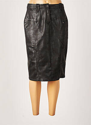 Jupe mi-longue coupe droite noir MERI & ESCA femme