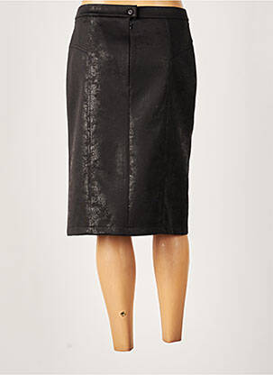 Jupe mi-longue coupe droite noir FRANCE RIVOIRE femme