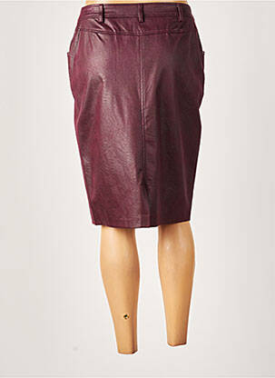 Jupe mi-longue coupe droite rouge FRANCE RIVOIRE femme