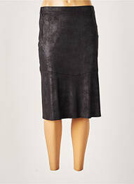 Jupe mi-longue coupe droite noir FRANCE RIVOIRE femme