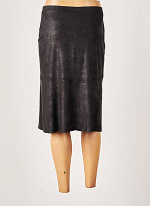 Jupe mi-longue coupe droite noir FRANCE RIVOIRE femme