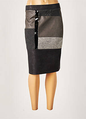 Jupe mi-longue coupe droite gris MERI & ESCA femme