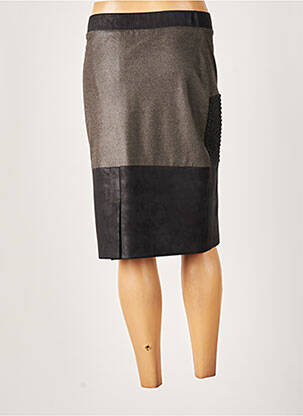 Jupe mi-longue coupe droite gris MERI & ESCA femme