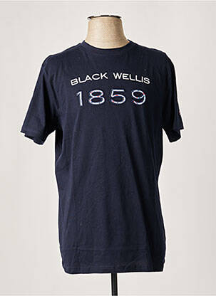 T-shirt bleu BLACK WELLIS pour homme