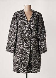 Manteau long coupe cintrée sans capuche gris LAUREN VIDAL femme