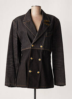 Veste en jean coupe cintrée noir LAUREN VIDAL femme