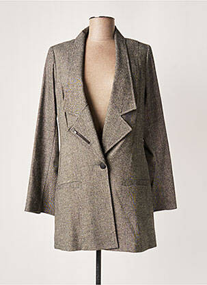 Blazer fausses poches gris LAUREN VIDAL femme