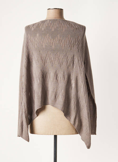 Gilet manches longues gris LAUREN VIDAL pour femme