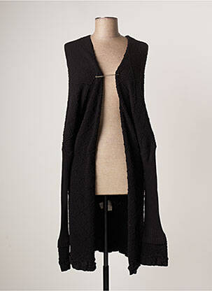Gilet manches longues stretch noir LAUREN VIDAL femme