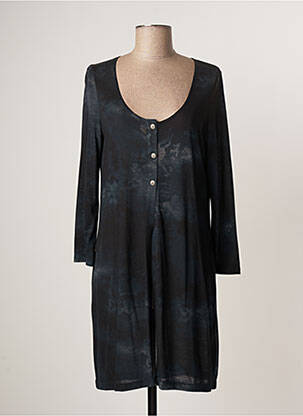 Veste casual col rond noir LAUREN VIDAL femme