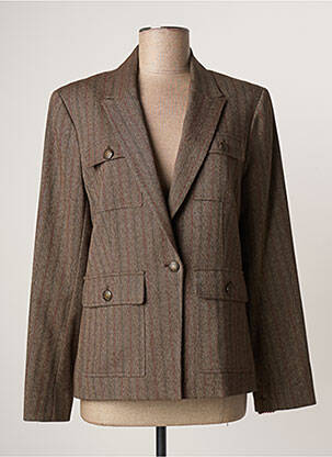 Blazer poches marron LAUREN VIDAL femme