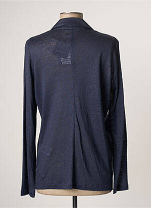 Veste casual col tailleur bleu LAUREN VIDAL femme