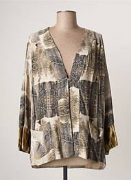 Veste casual fermeture boutonnée sur le devant vert LAUREN VIDAL femme