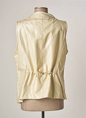 Veste casual col rond beige LAUREN VIDAL femme