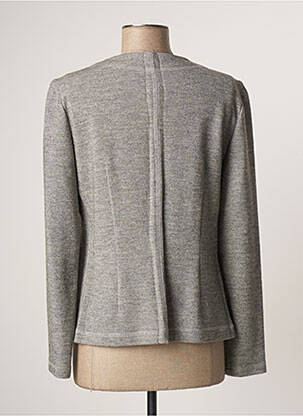 Veste casual col rond gris LAUREN VIDAL femme