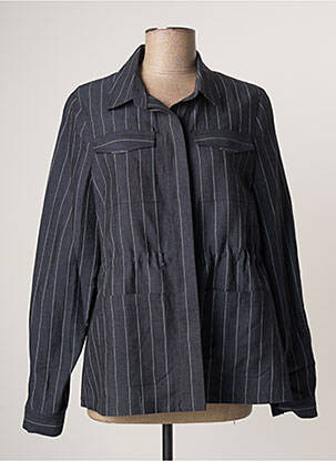 Veste casual poches bleu LAUREN VIDAL femme