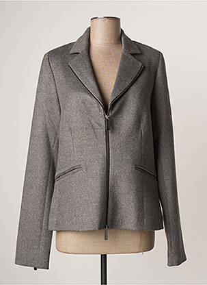 Veste casual epaulette gris LAUREN VIDAL femme
