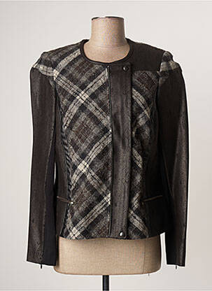 Veste casual epaulette noir LAUREN VIDAL femme