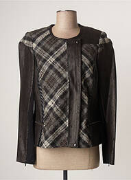 Veste casual epaulette noir LAUREN VIDAL femme